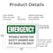 Signmission Potable Water For Safety Shower And Eye, 14 in W x Rectangle, Plastic OS-2PACK-EM-P-1014-L-10407 - alternate 7